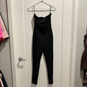 Elegant Strapless Black Jumpsuit